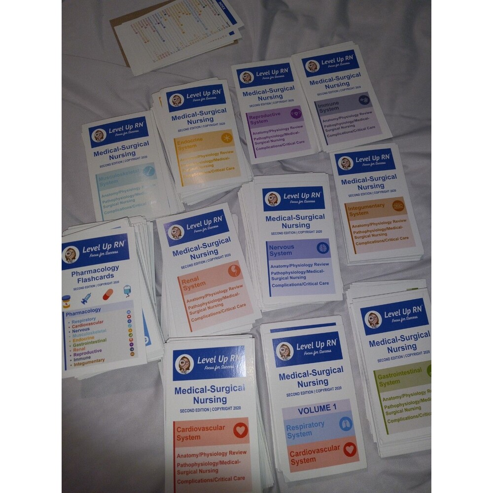 level up rn flash cards med surg and pharmacology 2nd ed 2020 study up